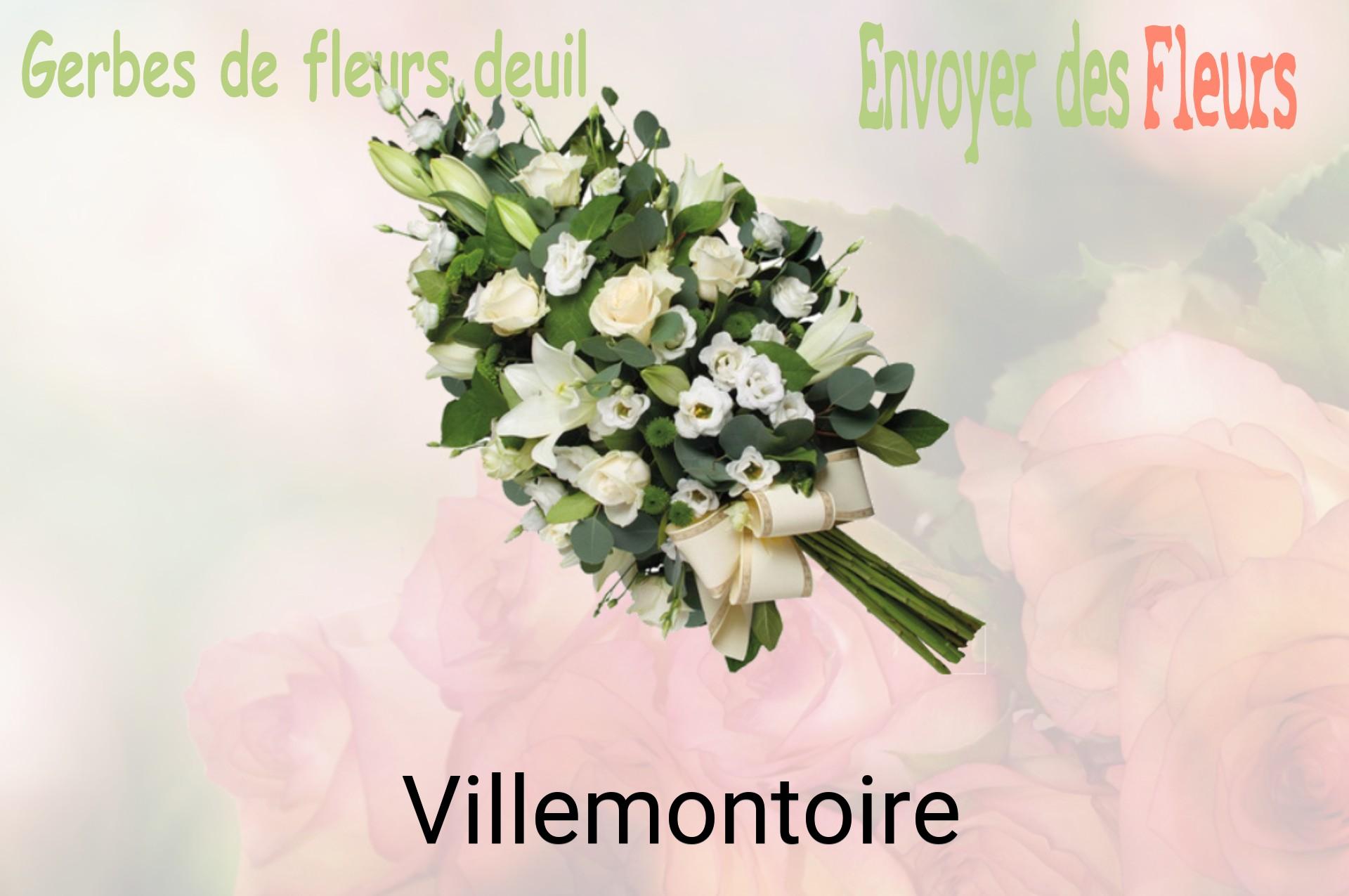 Gerbe de fleurs de deuil livrée à Villemontoire